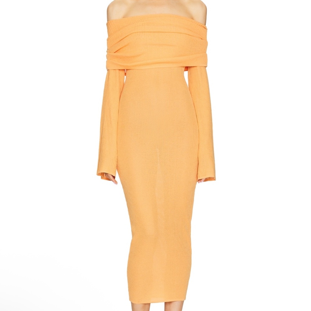 Tallulah Midi Dress in Papaya